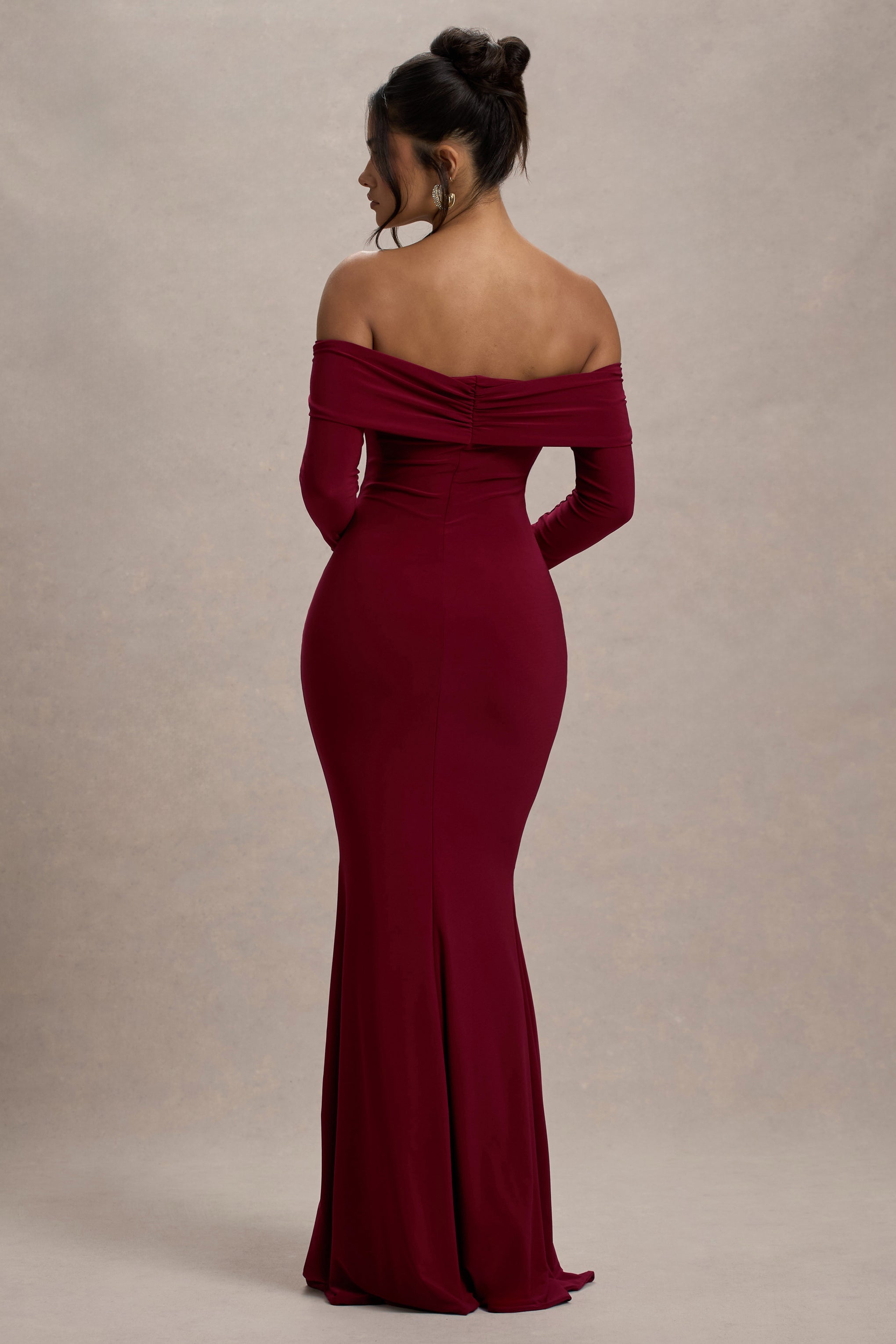 Amaia | Berry Bardot Uzun Kollu Maxi Elbise