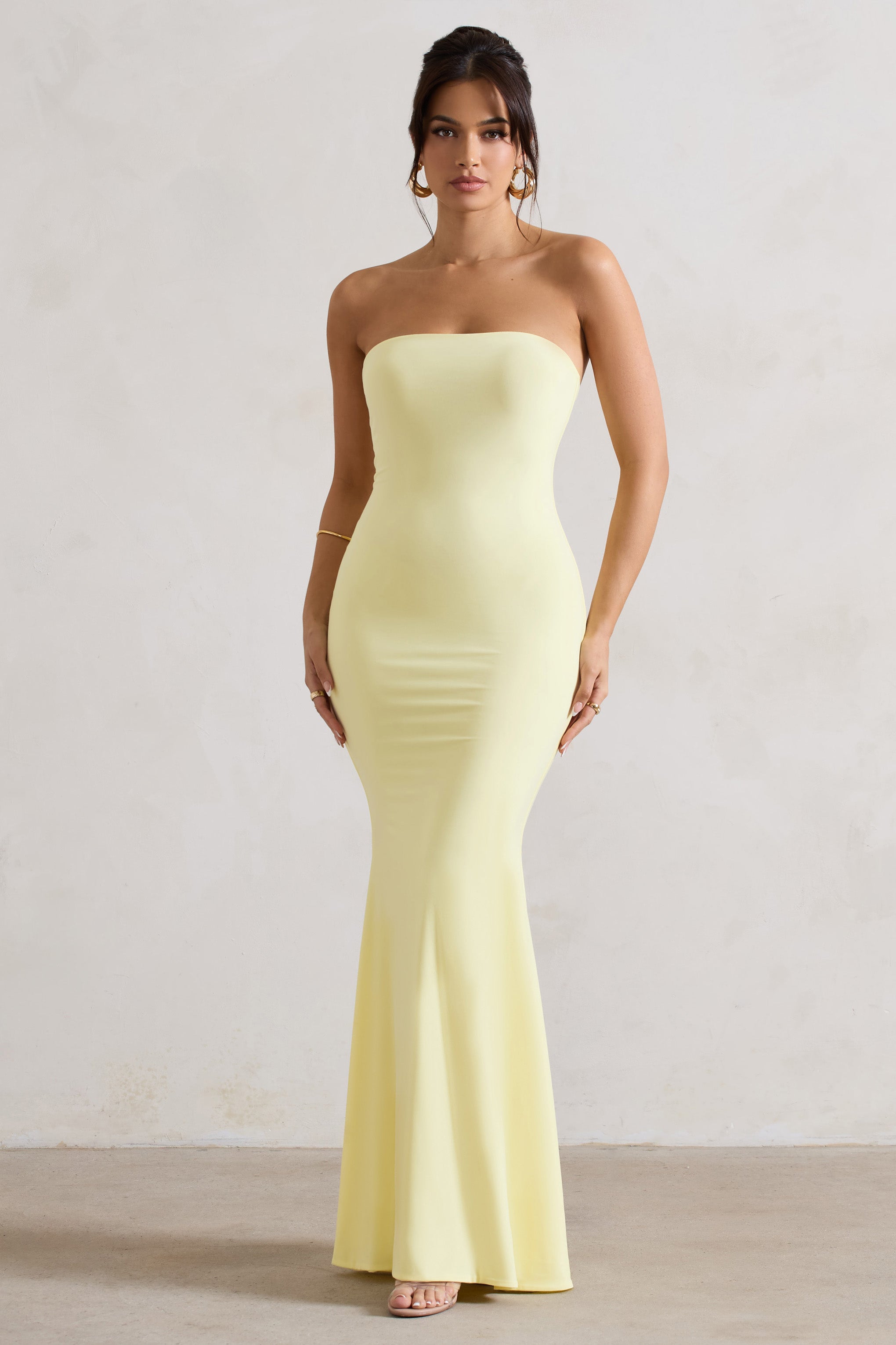 Tören | Limon Bandeau Maxi Elbise
