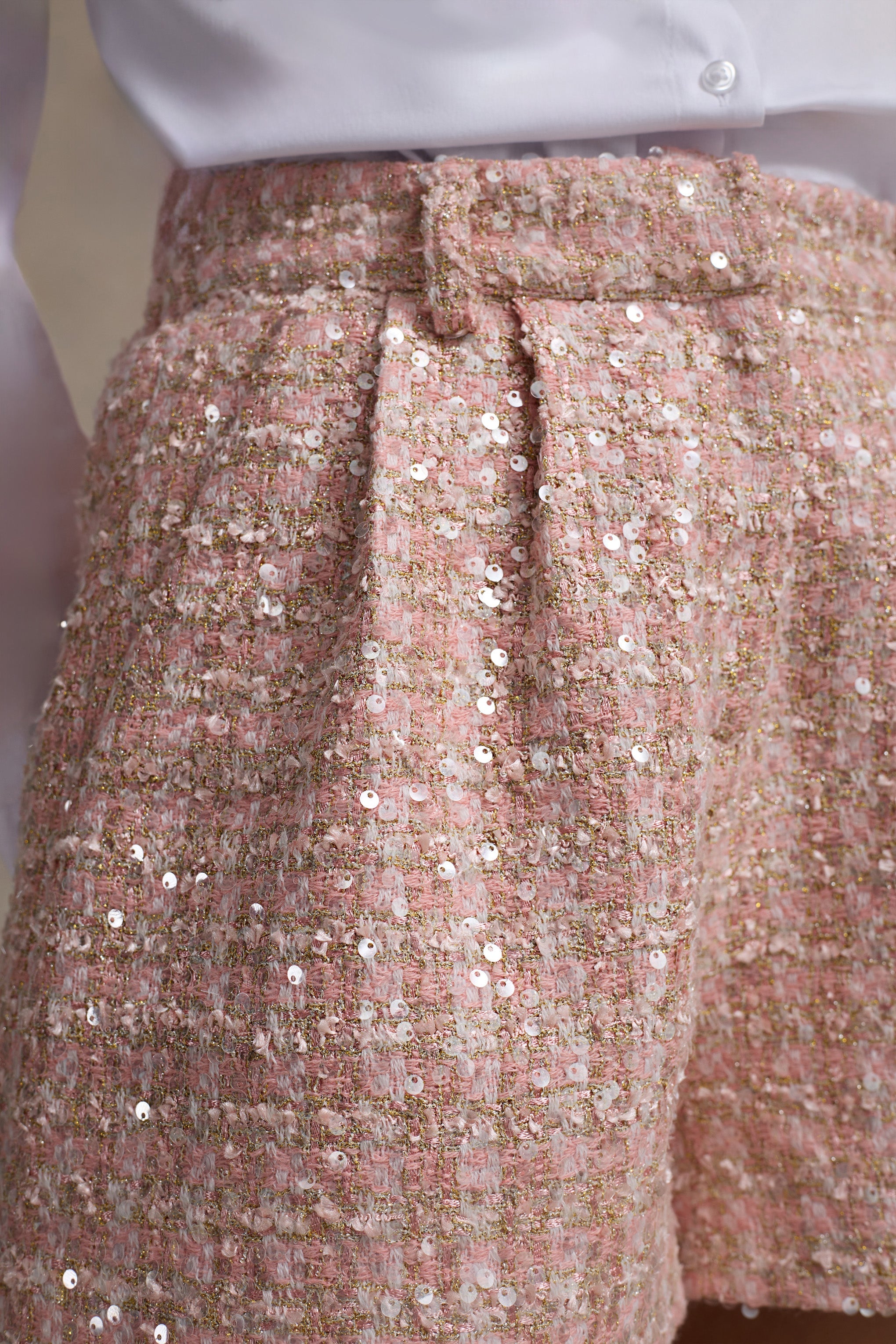 Cambridge | Pembe Boucle Kısa Şort