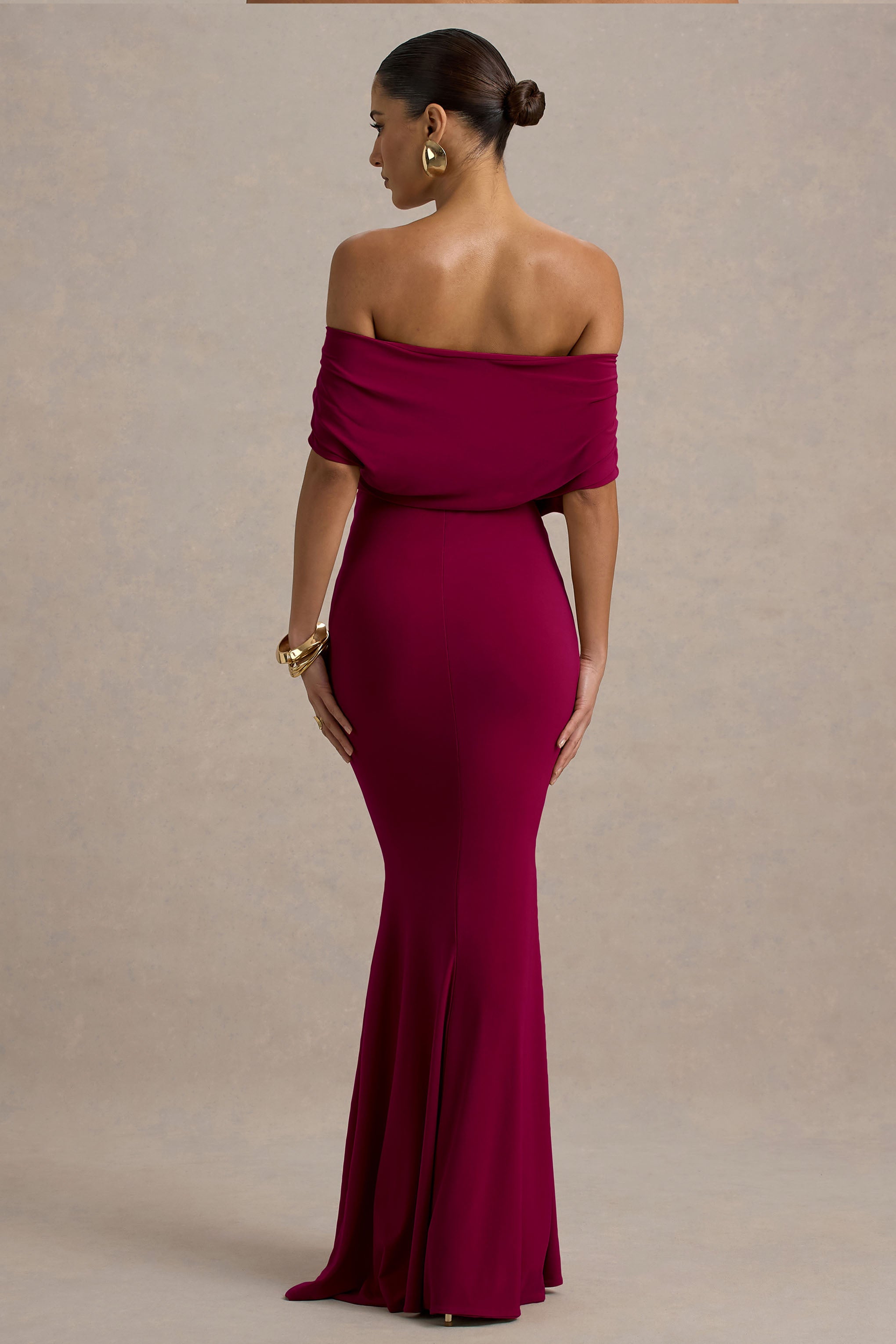 Bowden | Berry Bardot Maxi Elbise