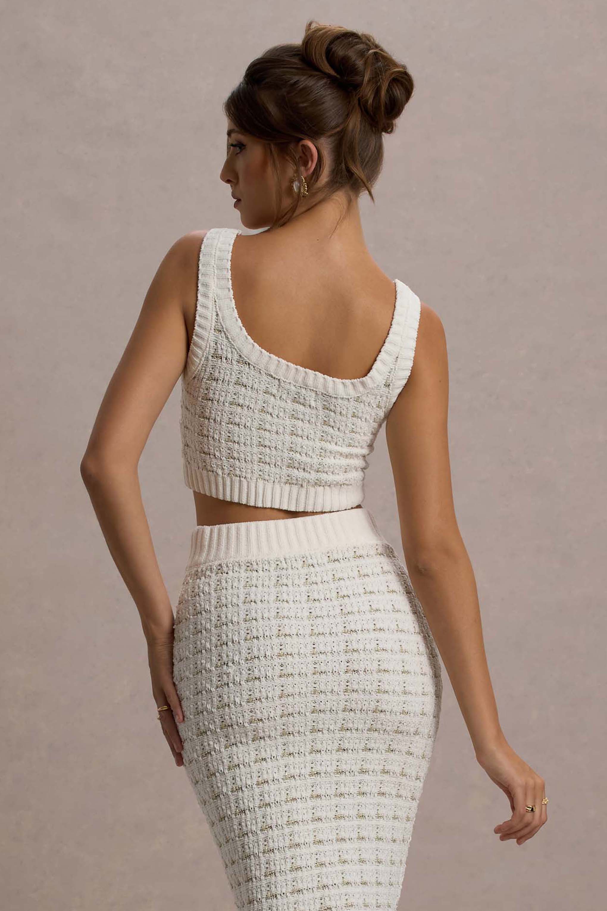 Dee | Krema Boucle Kısa Üst