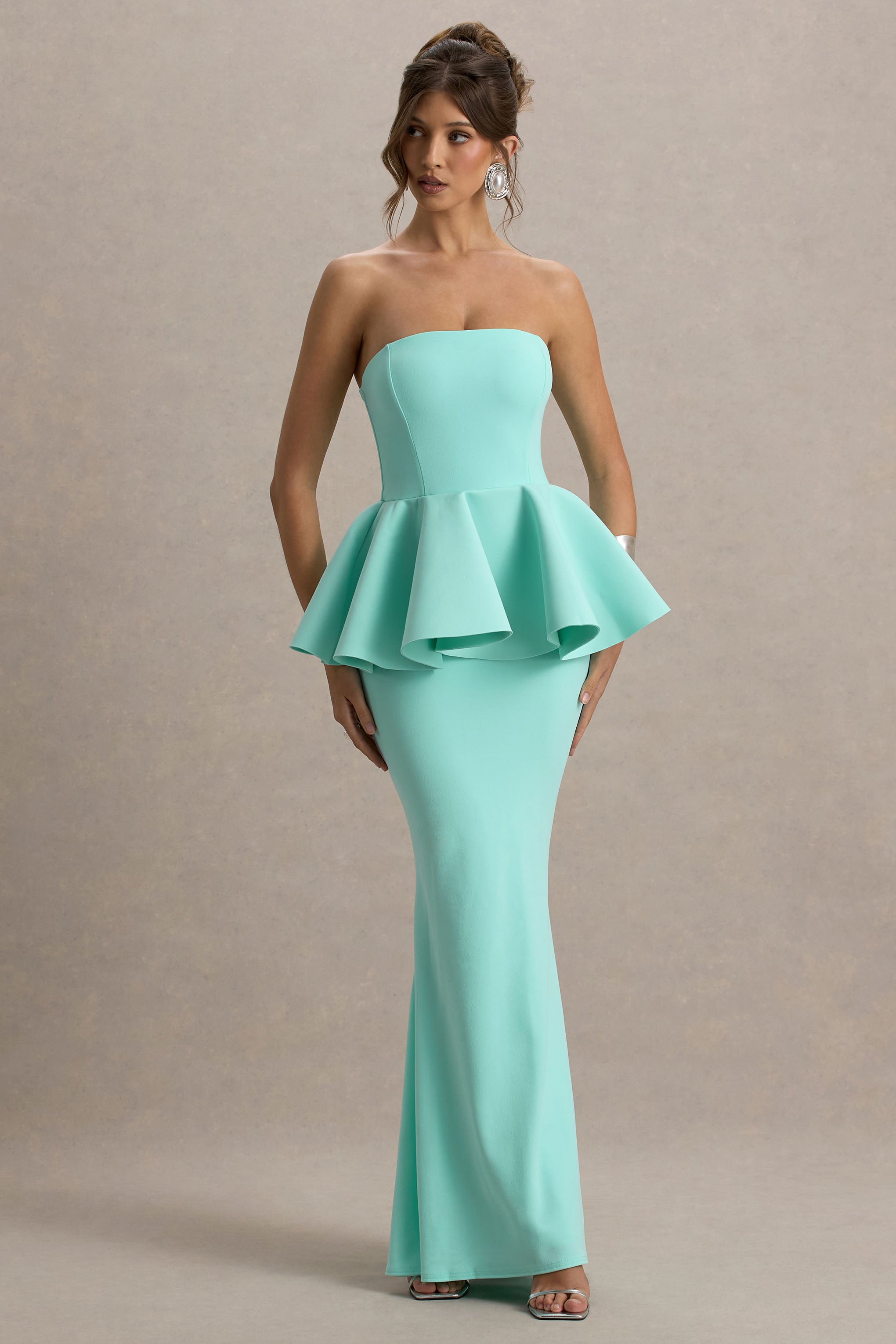 Louisiana | Nane Bandeau Peplum Maxi Elbise