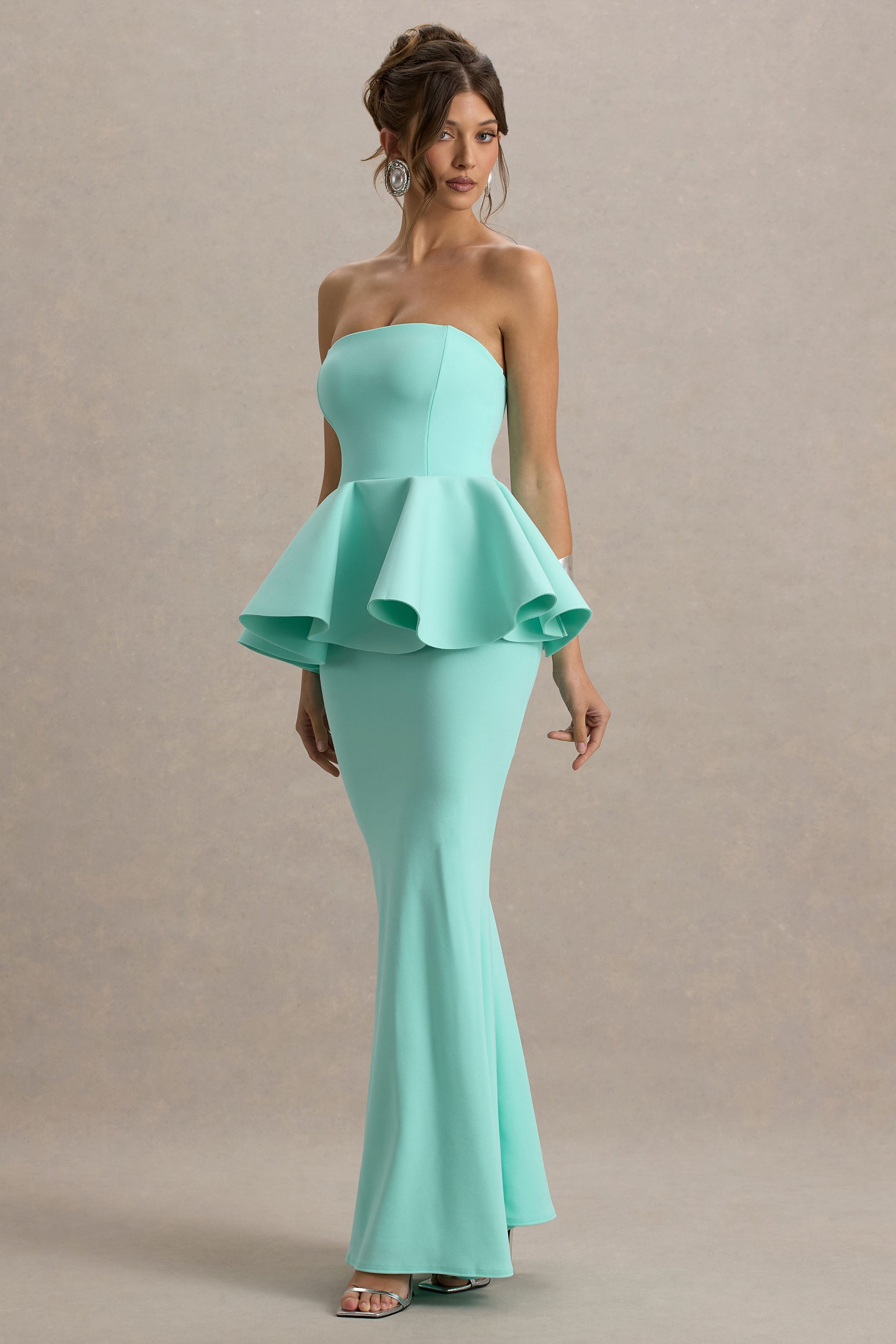 Louisiana | Nane Bandeau Peplum Maxi Elbise