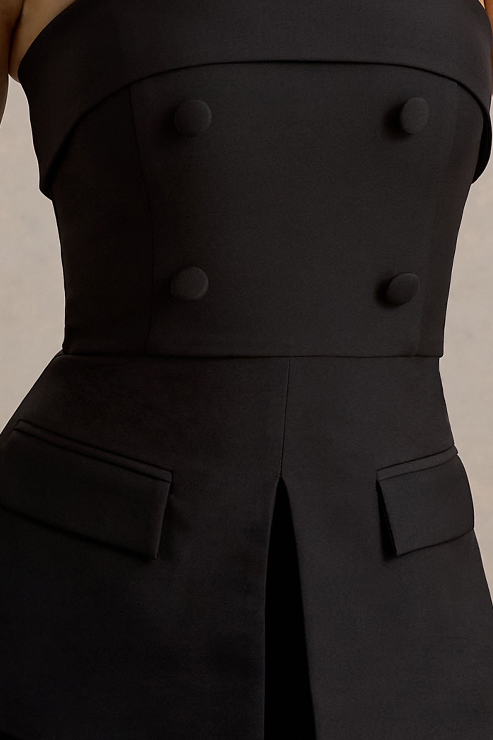 Noemi | Siyah Bandeau Kesim Jumpsuit