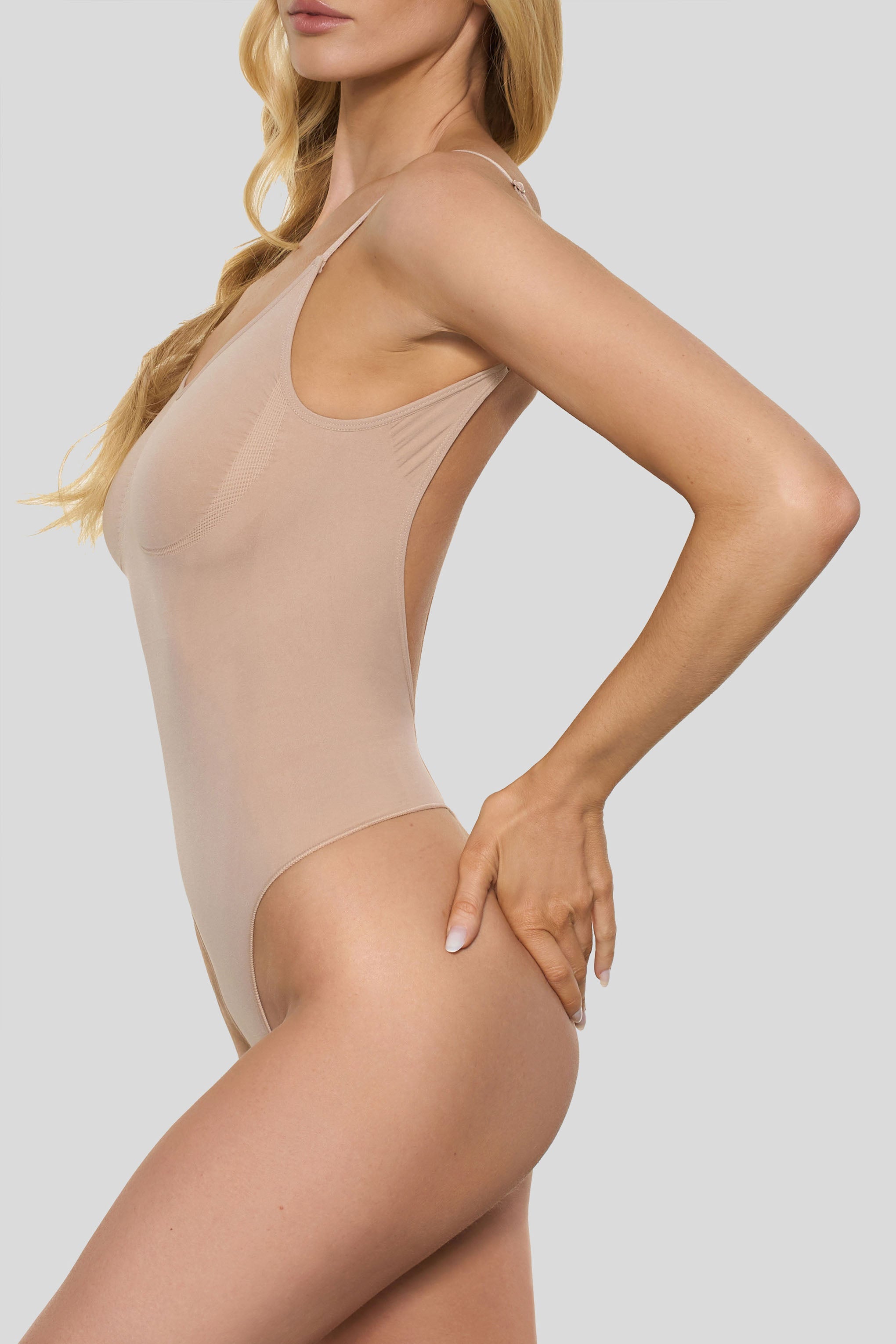 BOOMBA | Bej Bodysuit İp Şekillendirici