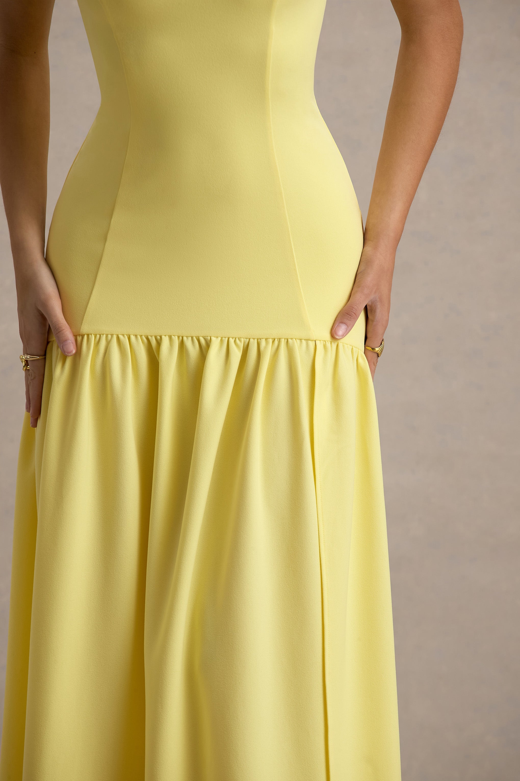 Penny | Limon Bandeau Düşük Bel Maxi Elbise