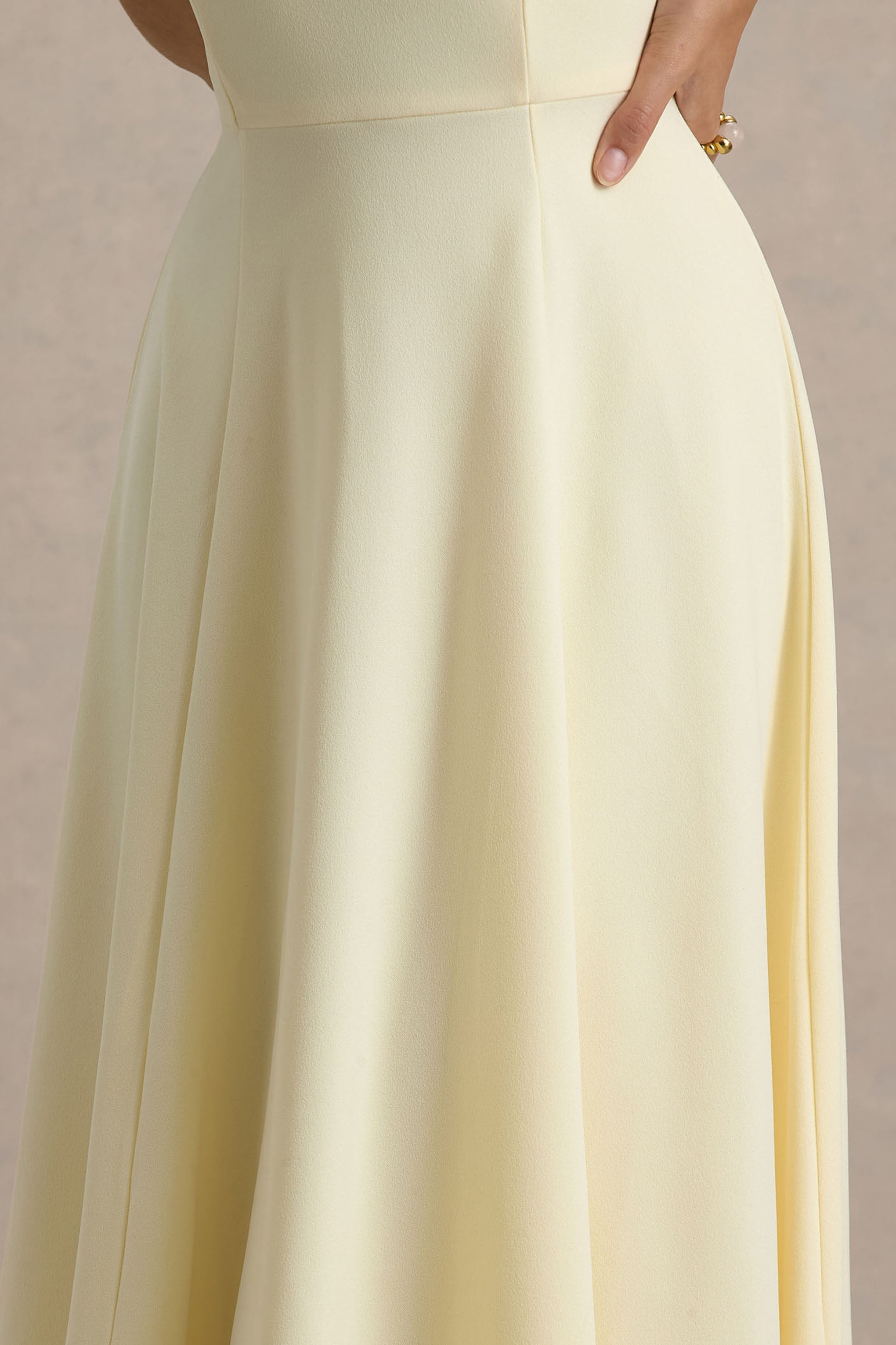 Auburn | Soluk Limon Halter Yaka Midi Elbise