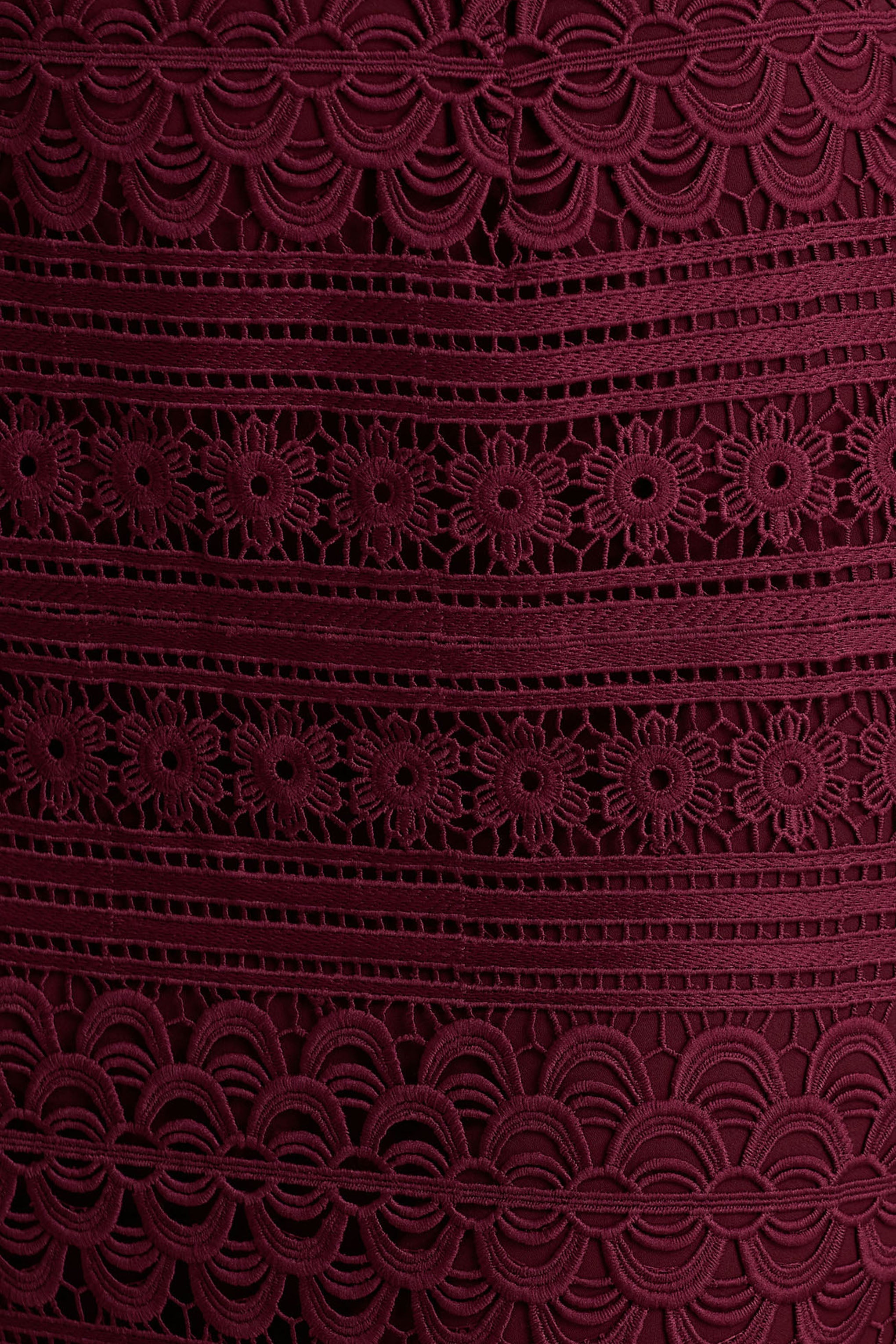 Secret | Bordo Bandeau Dantel Midi Elbise Şal Detaylı