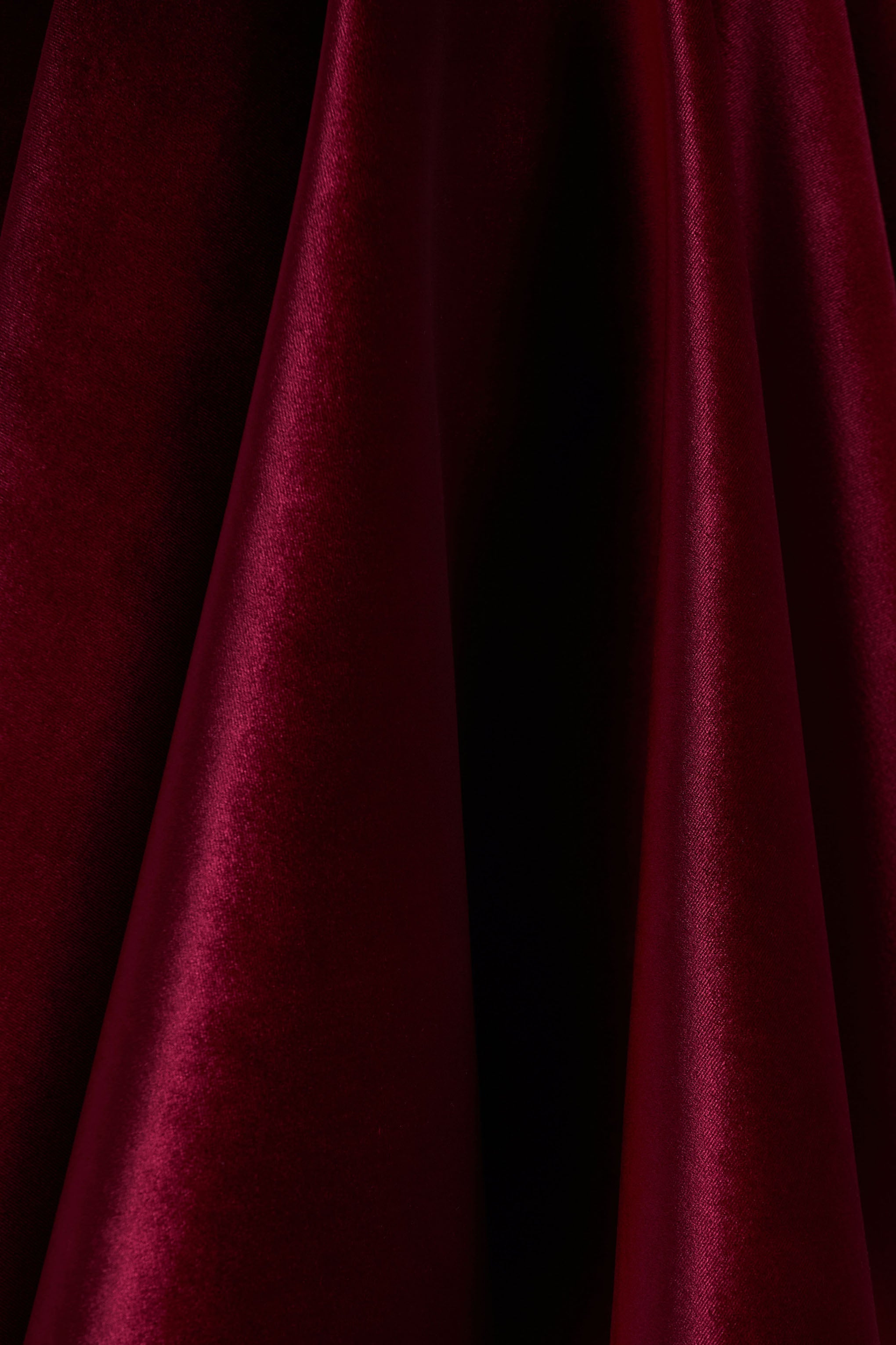 Mirage | Bordo Kadife Halter Yaka Mini Elbise ile Kayık Etek