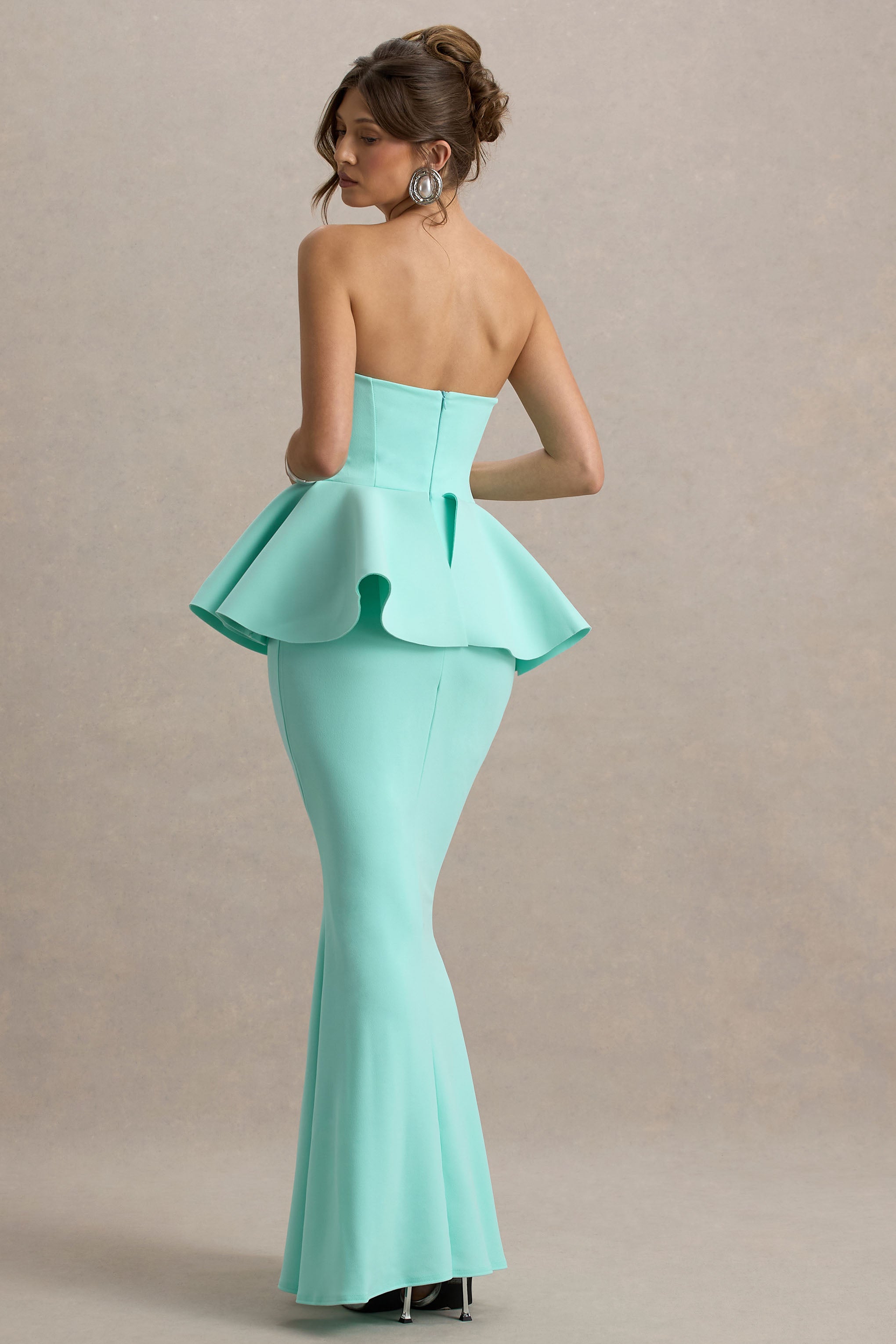 Louisiana | Nane Bandeau Peplum Maxi Elbise
