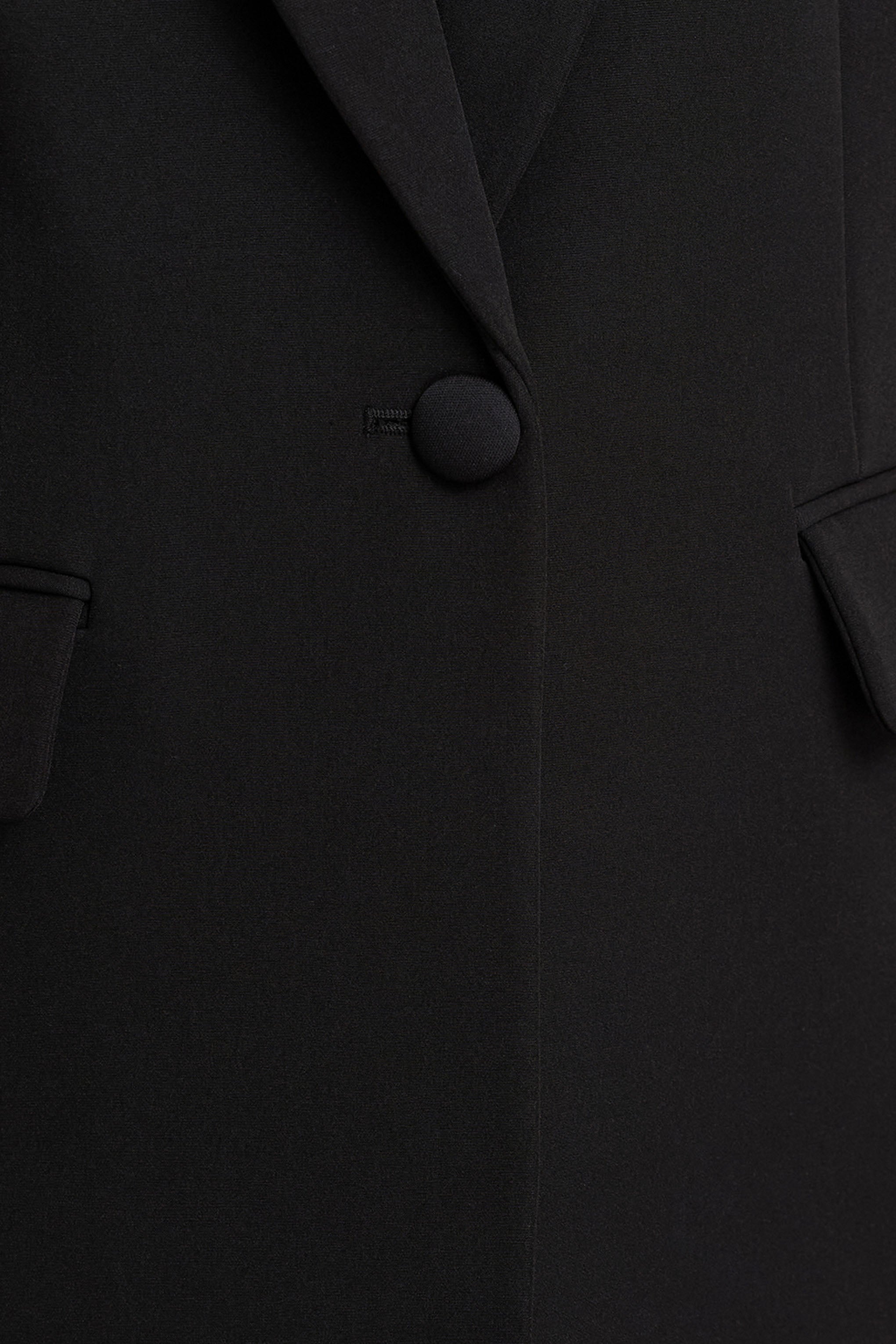 Katherine | Siyah Derin Yaka Kesim Blazer
