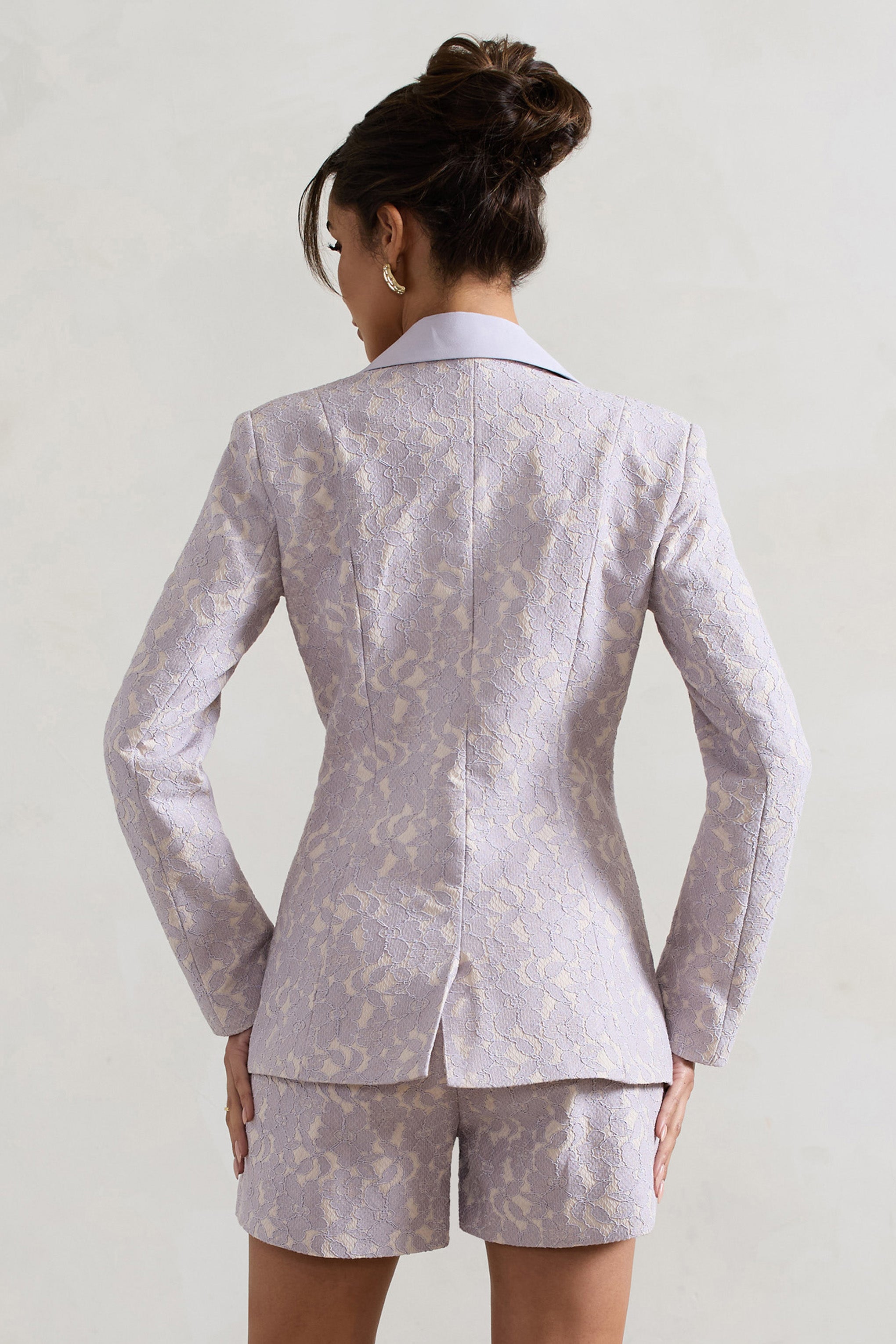 Kennedy | Lila Dantel Kesim Blazer