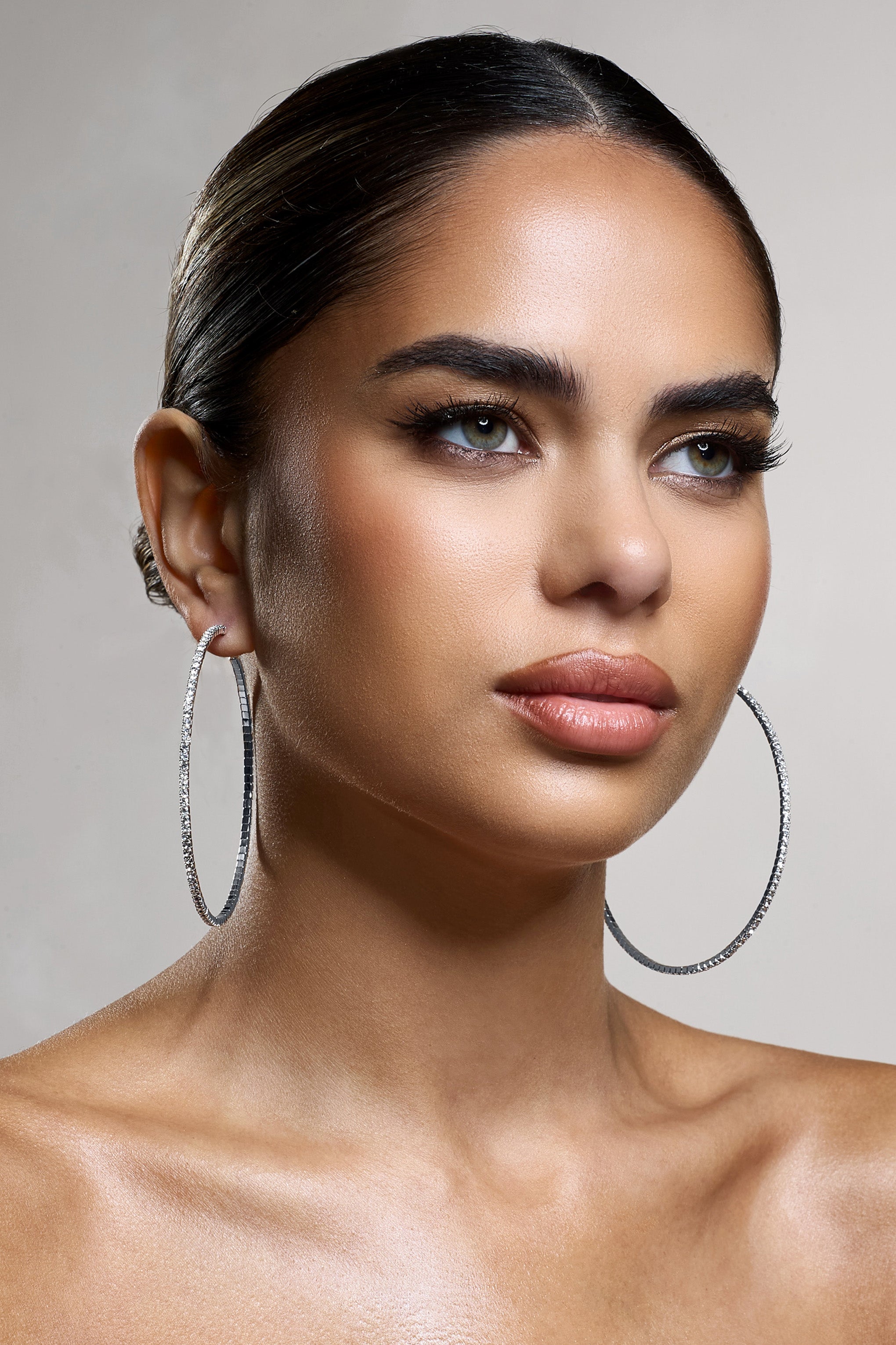 Chessie | Gümüş Diamante Halka Küpeler